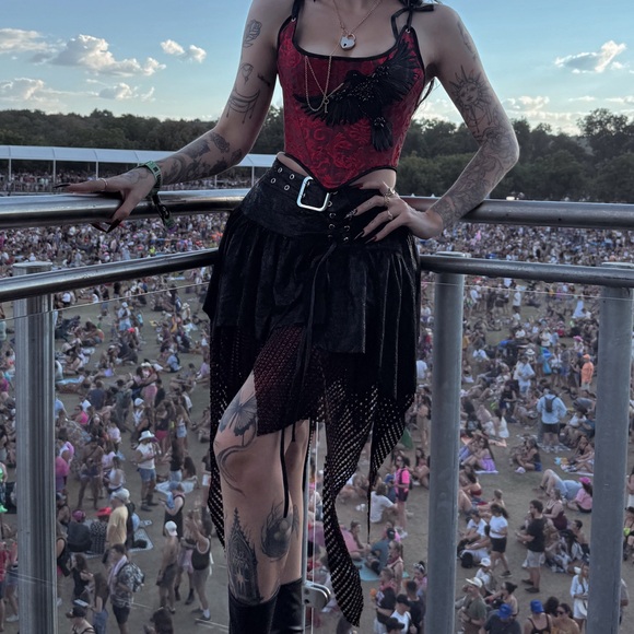 devil inspired Dresses & Skirts - Devil Inspired Red Black Mini Skirt